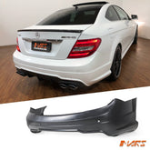 Rear Bumper Bar Cover for Mercedes - Benz C - Class C204 Coupe / W204 Sedan & C63 AMG 2008 - 2014 - Mars Performance